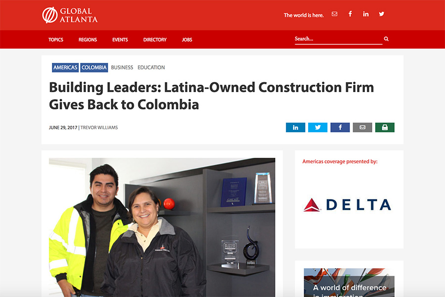 Global Atlanta website story featuring civil engineering alumna Guiomar Obregon.
