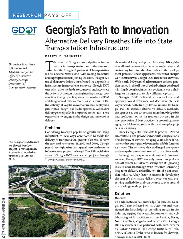 TR News Research Pays Off feature "Georgia's Path to Innovation"