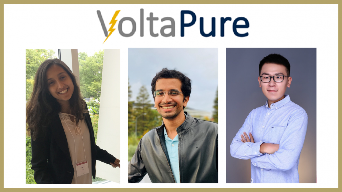 Volta Pure members Mourin Jarin, Jianfeng Zhou and Nissim Gore-Datar