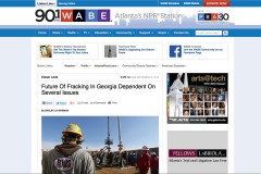 WABE fracking story screenshot