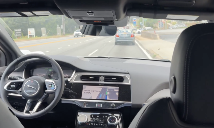The interior of a driverless vehicle 