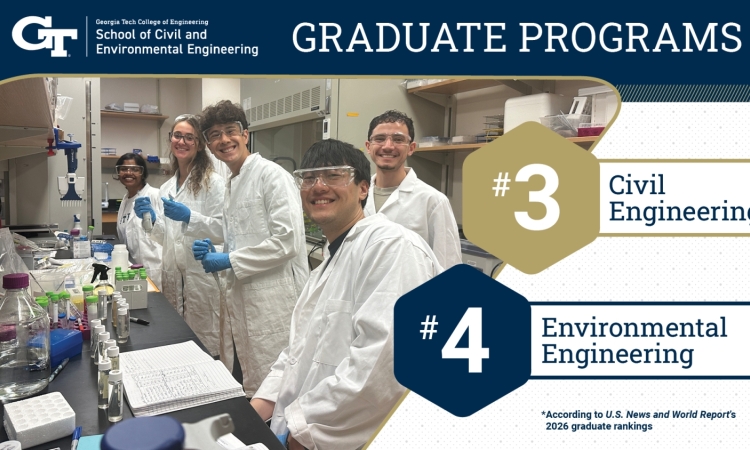 A graphic with a photo of students in a lab 