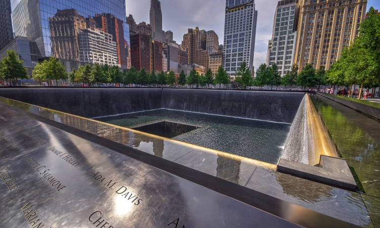 The 9/11 memorial in New York City 