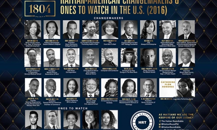 The Haitian Roundtable's 2016 1804 List of Changemakers and Ones to Watch.