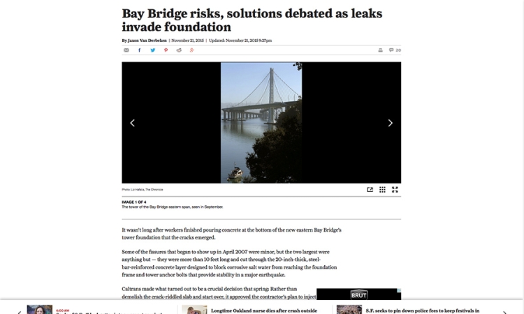 Screen shot of the San Francisco Chronicle article that includes Professor Emeritus Lawrence Kahn.