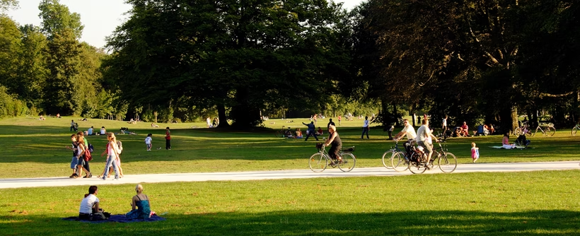 people in a park