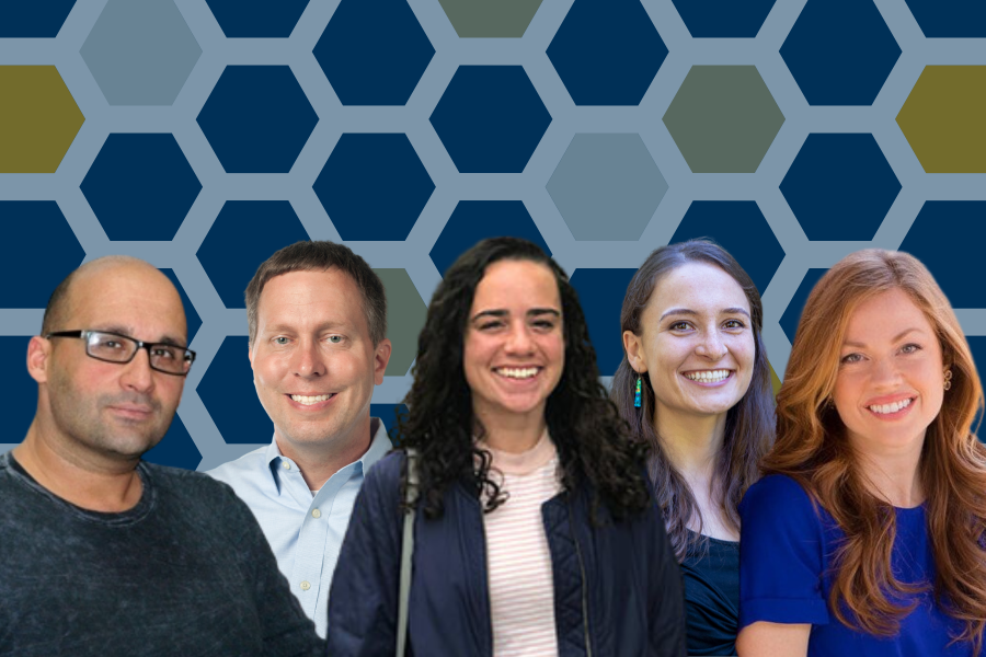 From left to right: Francesco Fedele, Eric Marks, Maria Warren, Alexandra Muscalus, Rachel Grant