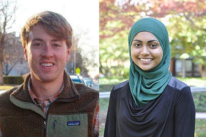 Graduate students Jack Cebe and Atiyya Shaw, who will attend the Eno Center's Future Leaders Development Conference this year.