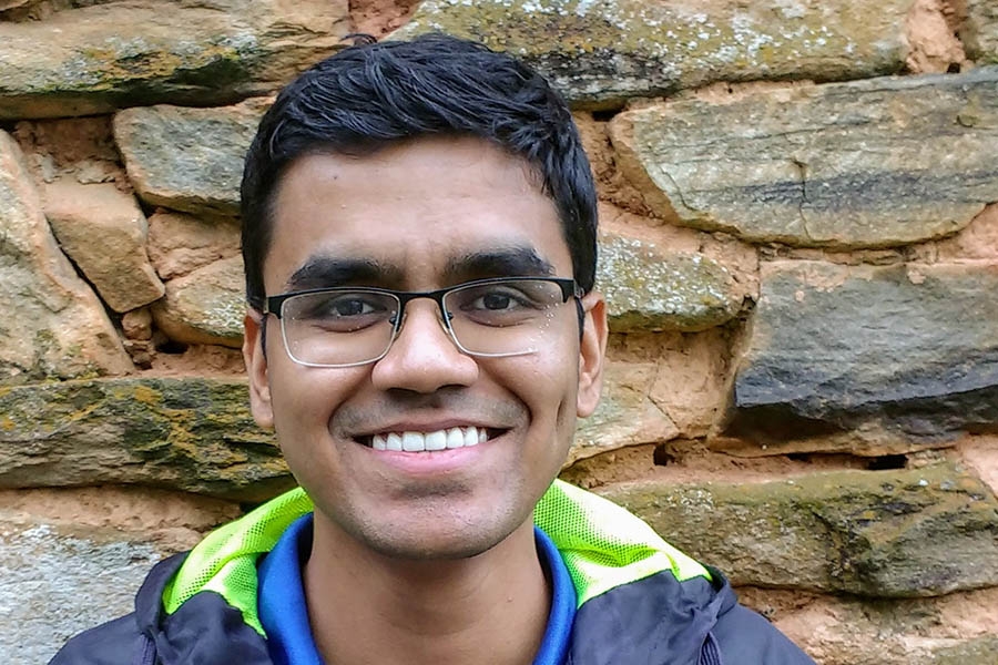 Ph.D. student Sangy Hanumasagar, who has won a 2018 fellowship from the Geosynthetic Institute.
