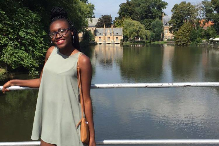 Junior Maimuna Jallow at the Lake of Love in Bruges, Belgium. Jallow studied at Georgia Tech-Lorraine in the fall with help from the School of Civil and Environmental Engineering's Joe S. Mundy Global Learning Endowment. (Photo Courtesy: Maimuna Jallow)
