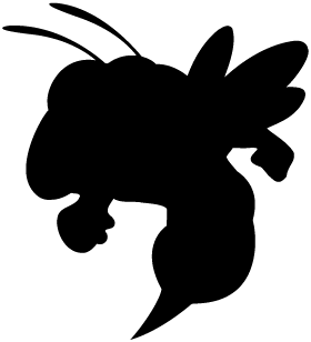 Silhouette of Georgia Tech mascot Buzz